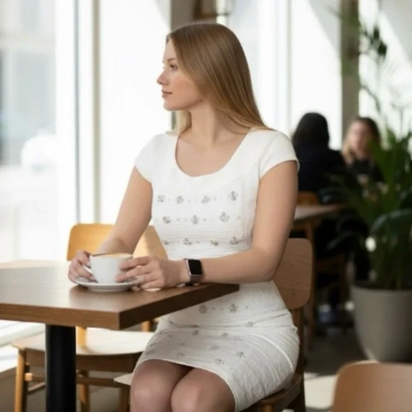 Istanbul Ekru By Guess Embellished Mini Dress - Picture 10 of 15